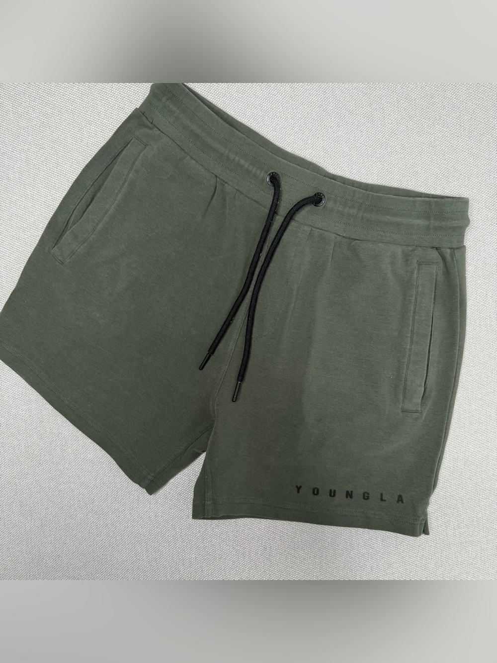 YoungLA Men's Perfect Shorts Olive Green Model 113 Size Large
